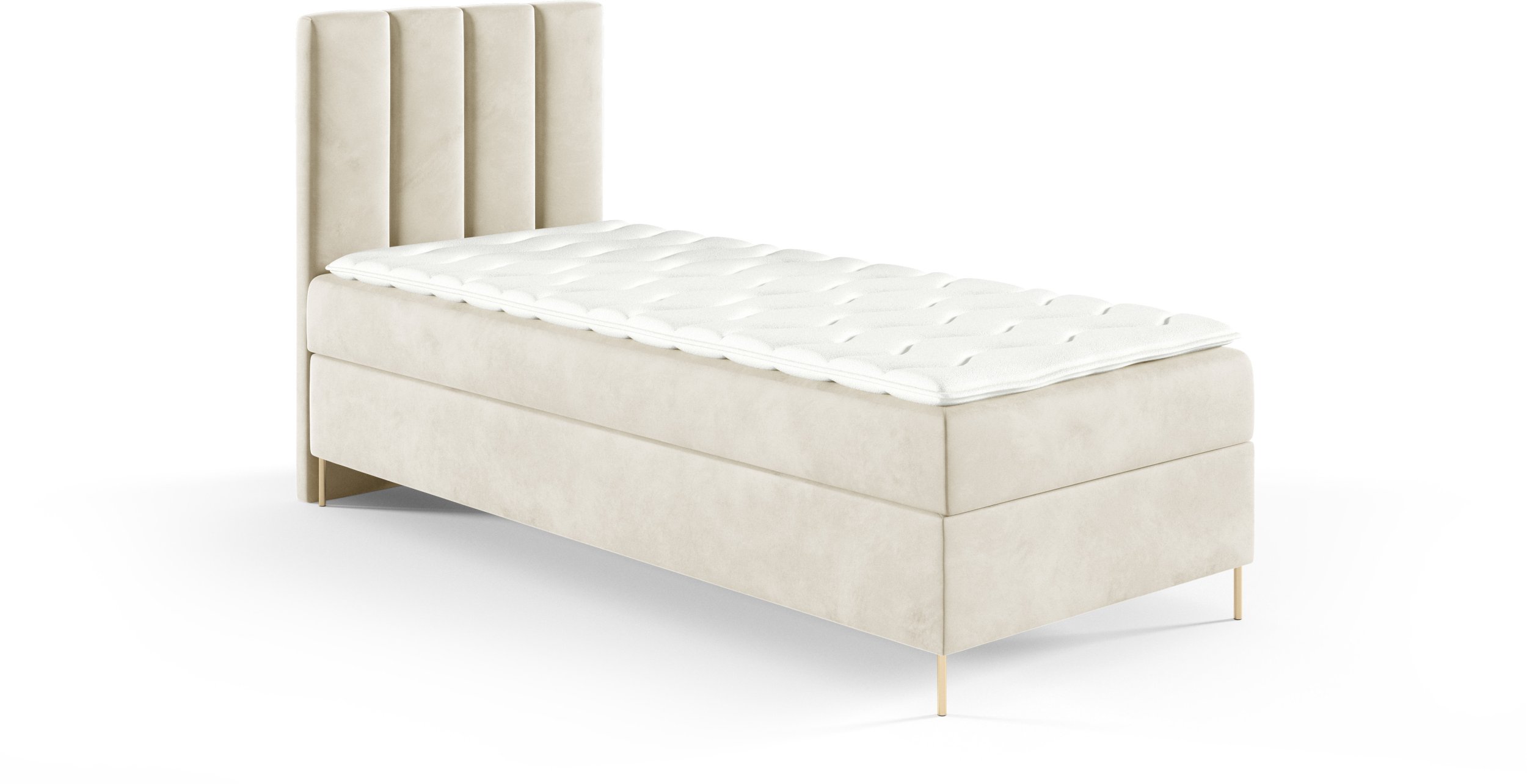 Łóżko kontynentalne Nina Box 90x200 z nogami riviera 21