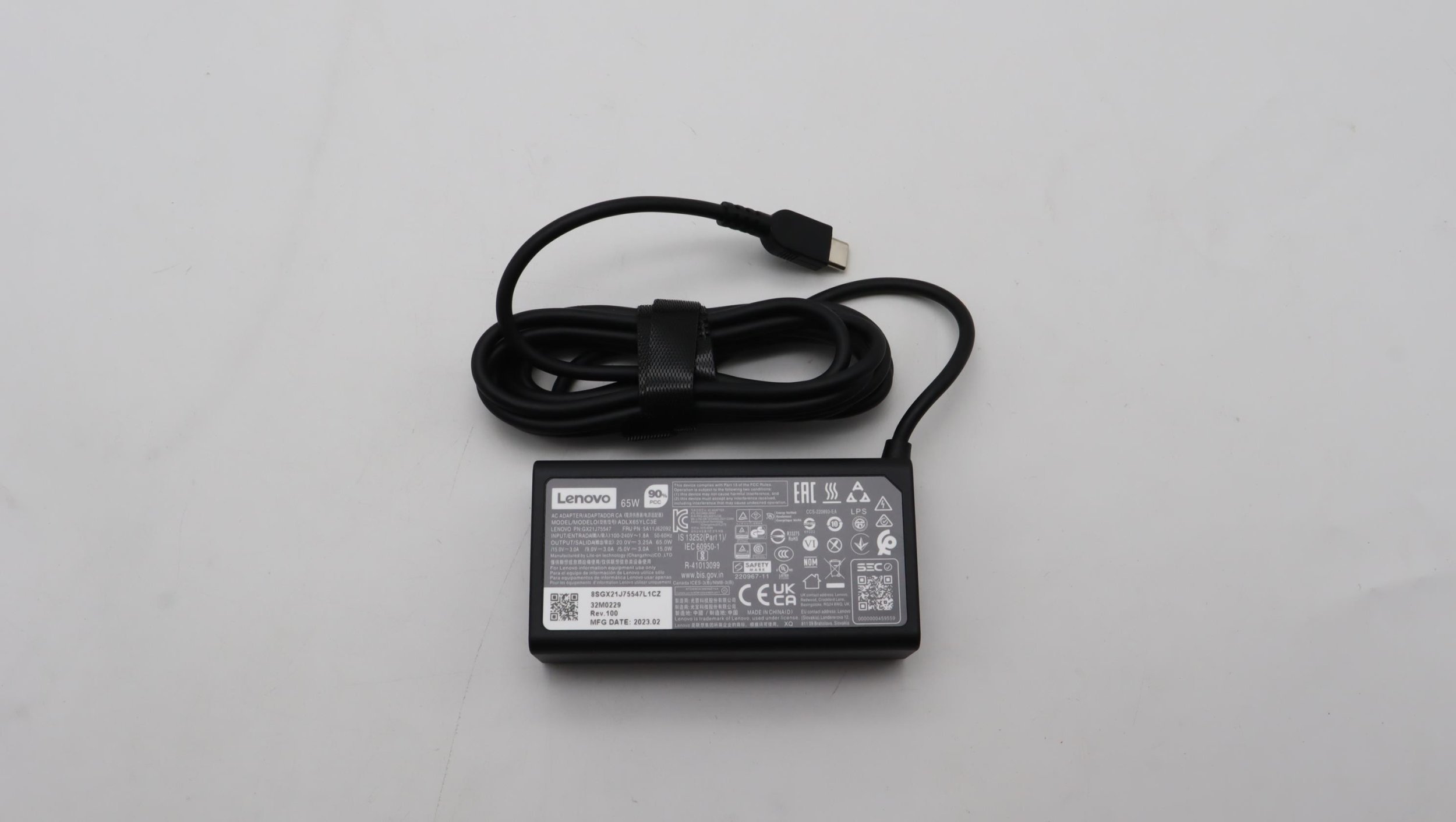 Lenovo 5A11J62092 adapter zasilający/ inwentor Wewnętrzna 65 W Czarny