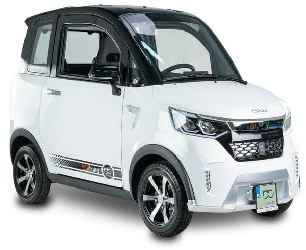 Bili Bike Czterokołowiec lekki, skuter elektryczny zabudowany z dachem MICRO CAR BILI BIKE ECOMO 4 biały