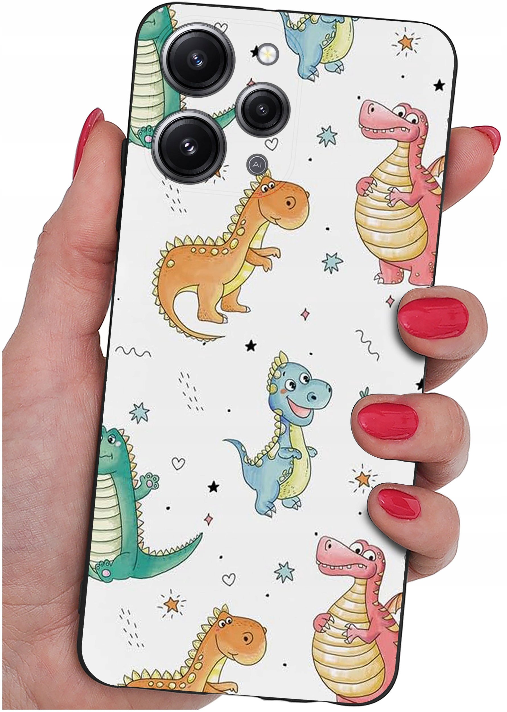 Etui do Xiaomi Redmi 12 4G WZORY |SILIKONOWE MATT CASE + SZKŁO 9H