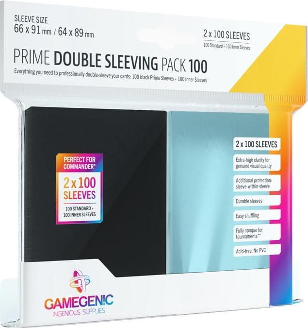 Gamegenic Gamegenic: Prime Double Sleeving Pack (66x91 mm/64x89 mm) 2x100 sztuk