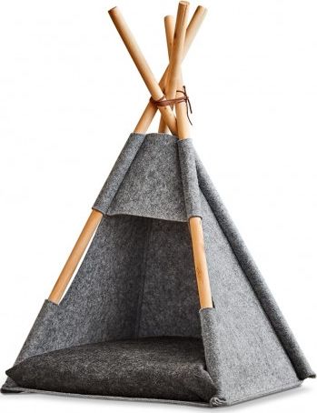 Zeller Namiot kotka tipi, filc / drewno, szary