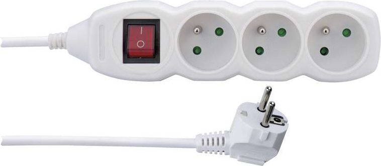 Listwa zasilająca Emos 3 gniazda 3 m biała (P1313)