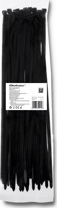 Organizer Qoltec Opaska zaciskowa Czarny 50 sztuk (52222)