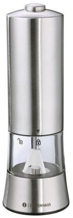Młynek do przypraw Zassenhaus Elektryczny młynek do pieprzu Gera, ładowany przez USB, stal nierdzewna, śred. 6 x 18 cm