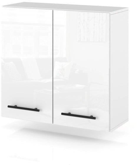 szafka kuchenna wisząca modułowa duża nowoczesna 80cm spremium biały połysk