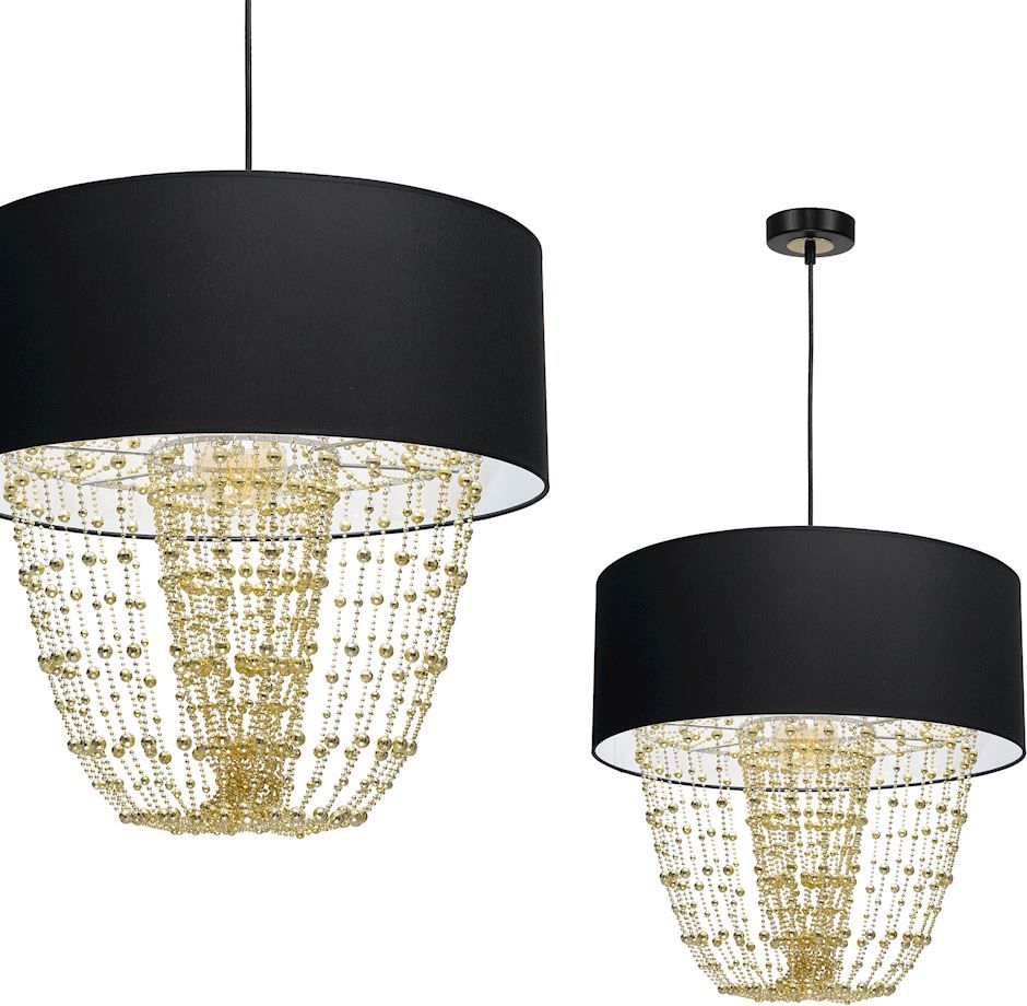 Lampa wisząca Milagro Glamour lampa sufitowa czarna Milagro ALMERIA MLP6442