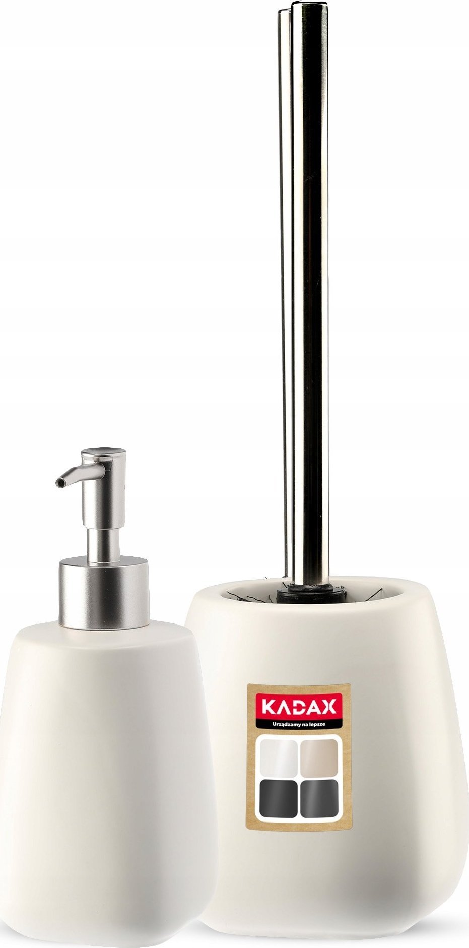 Kadax KADAX Zestaw Łazienkowy Szczotka Wc Dozownik Biały