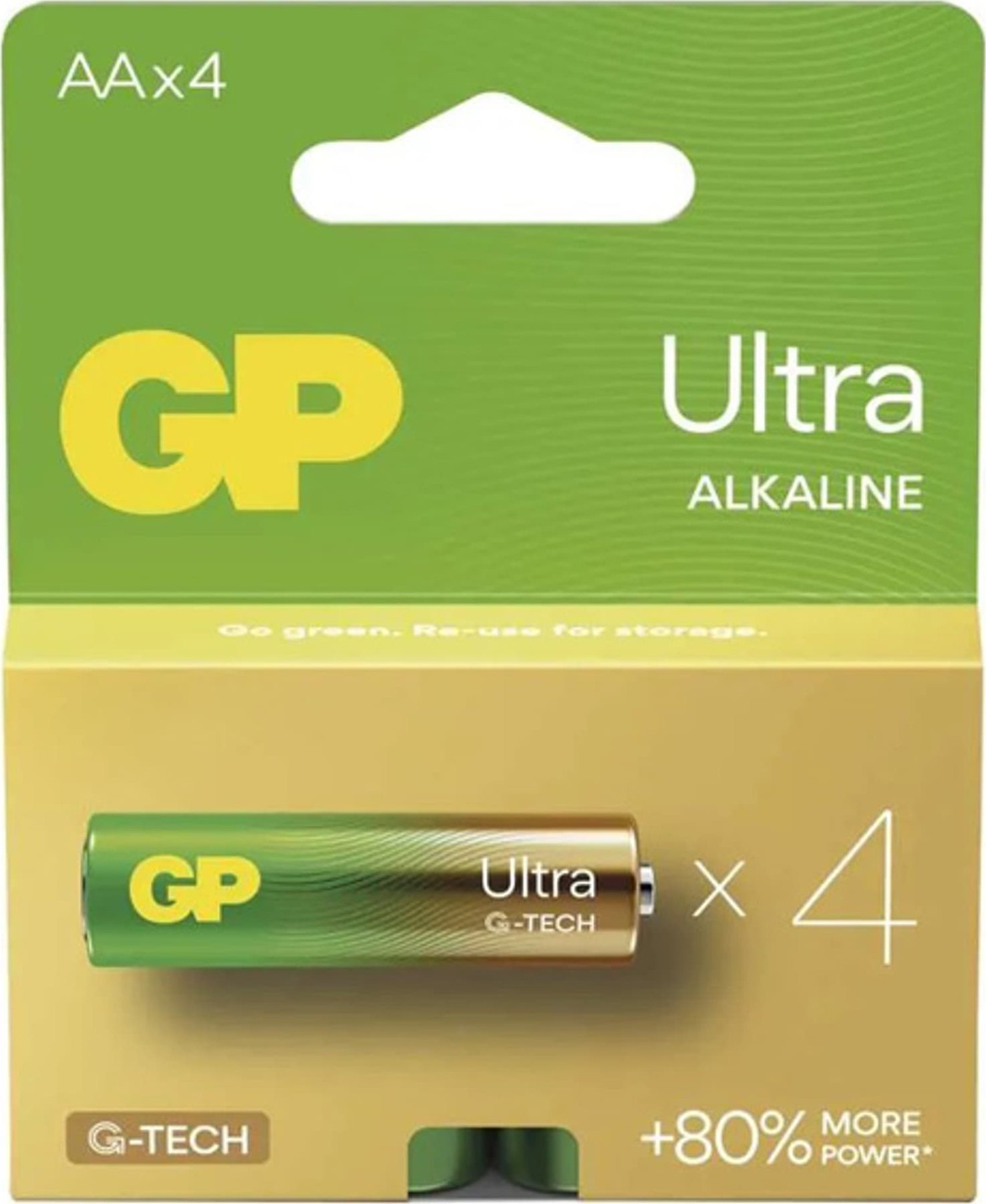GP Bateria alkaliczna, AA (LR6), AA, 1.5V, GP, blistr, 4-pack, ULTRA