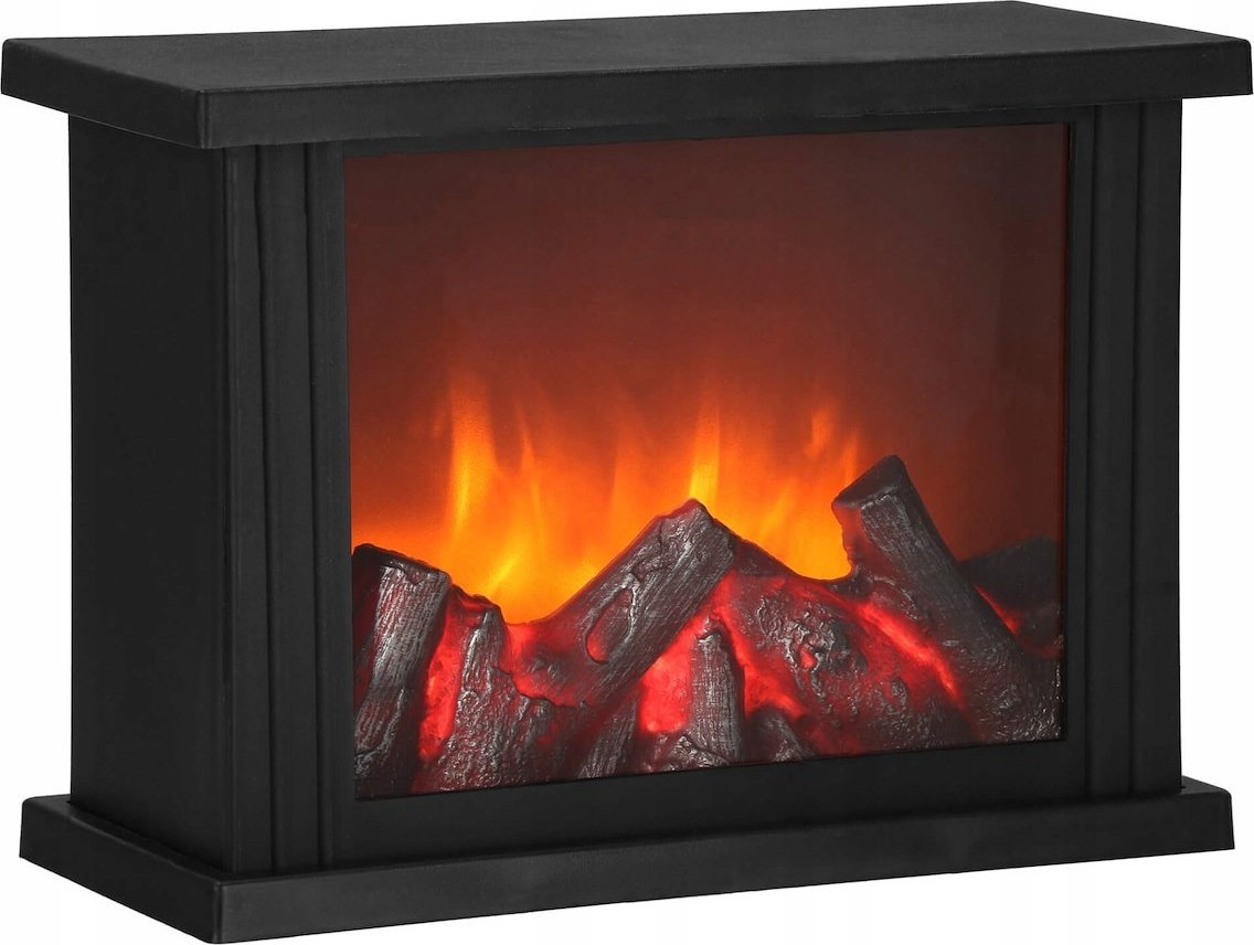 Springos Lampa kominek na baterie LED oświetlenie dekoracyjne, czarne UNIWERSALNY