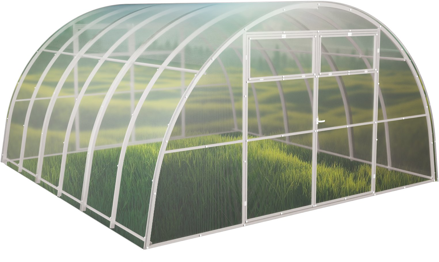 Szklarnia z poliwęglanu Tunel ogrodowy 4x6 m profile 20x40 poliwęglan 4mm