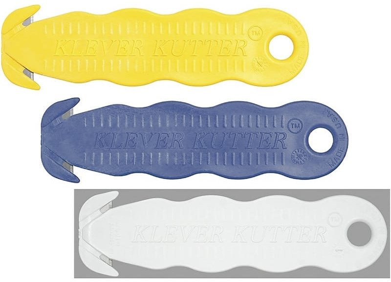 Nóż bezpieczny Klever Kutter KCJ niebieski