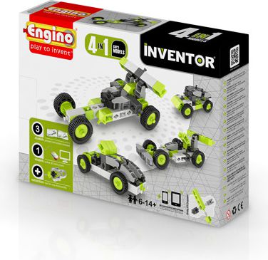 Engino Zestaw klocków 4w1 4 modele samochodów (0431)