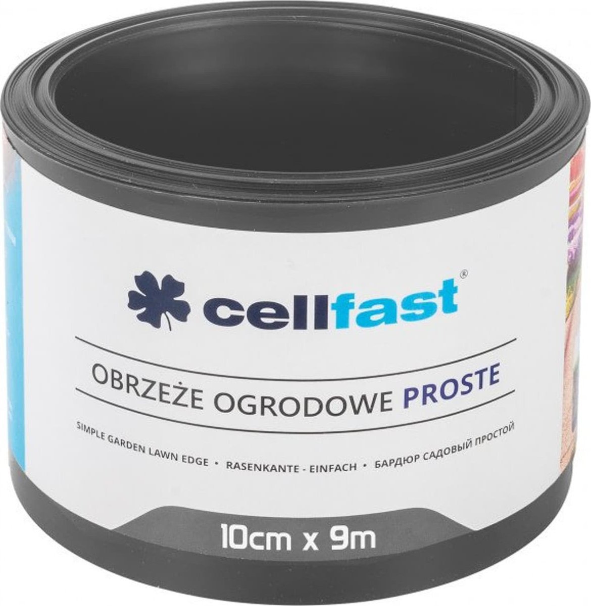 Cellfast Obrzeże ogrodowe proste 10cm x 9m grafitowe