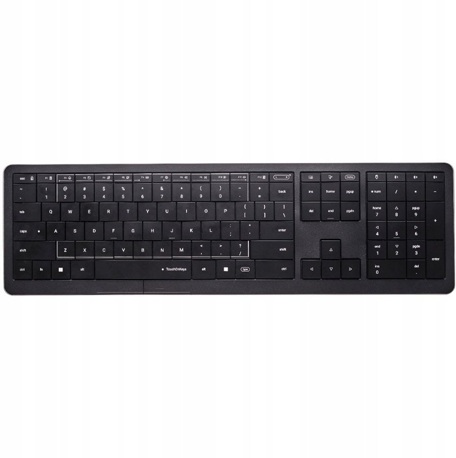 CLVX 1 Klawiatura bezprzewodowa, dotykowa, RGB, układ Windows, kompatybilna także Linux/MacOS, MacBook, iMac, iPad, Apple TV