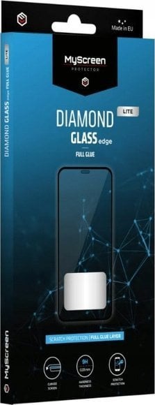 MyScreen Protector Motorola Moto E20 - Szkło hartowane na lekko zaokrąglone ekrany DIAMOND GLASS LITE edge FULL GLUE