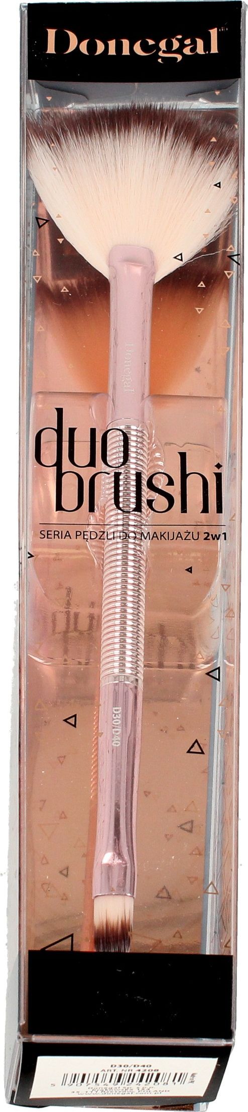 Donegal DONEGAL DUO BRUSHI Pędzel do nakładania rozświetlacza i korektora 2w1 (4208) 1szt