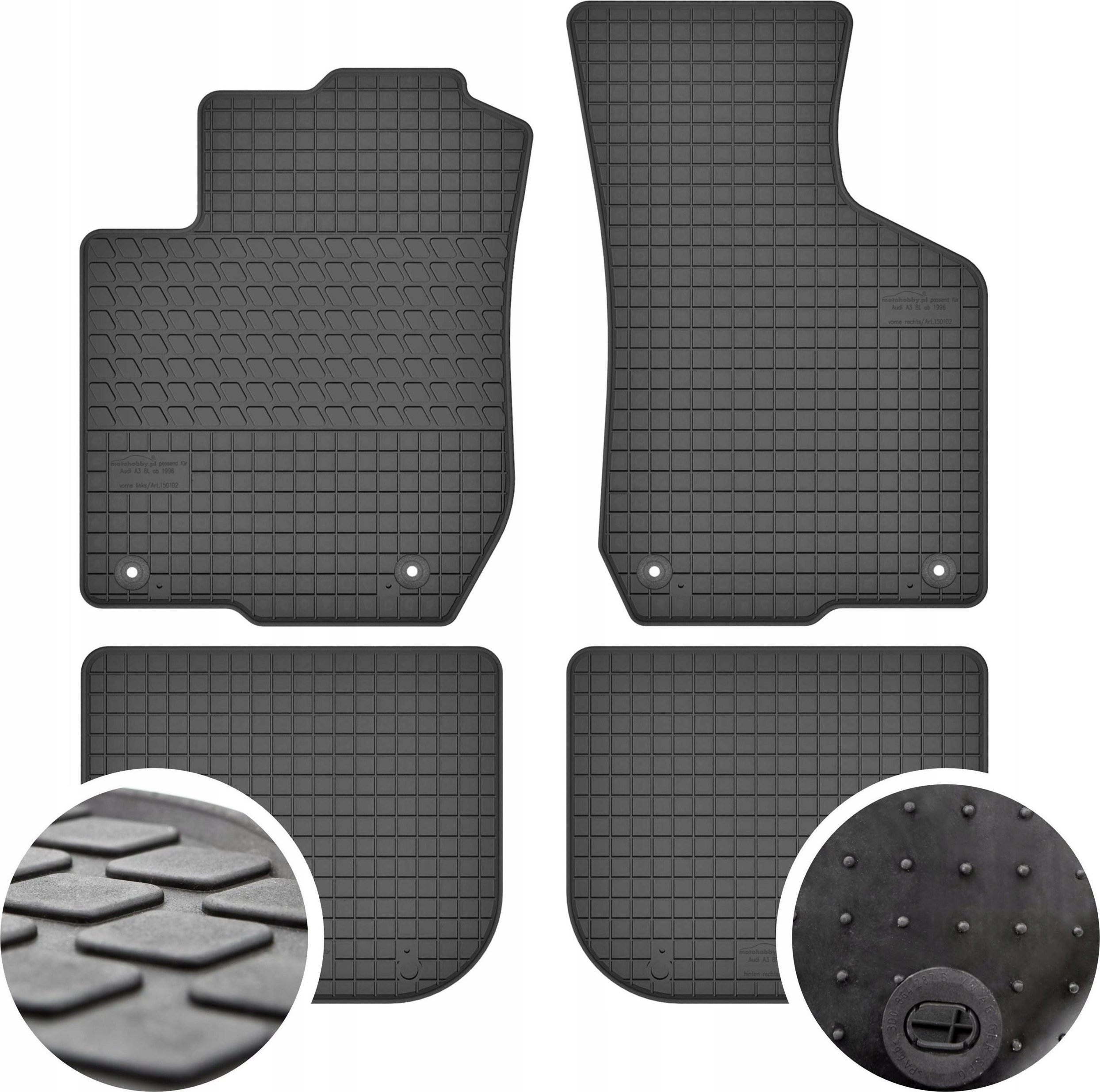Cikcar Dywaniki gumowe do Audi A3 8L