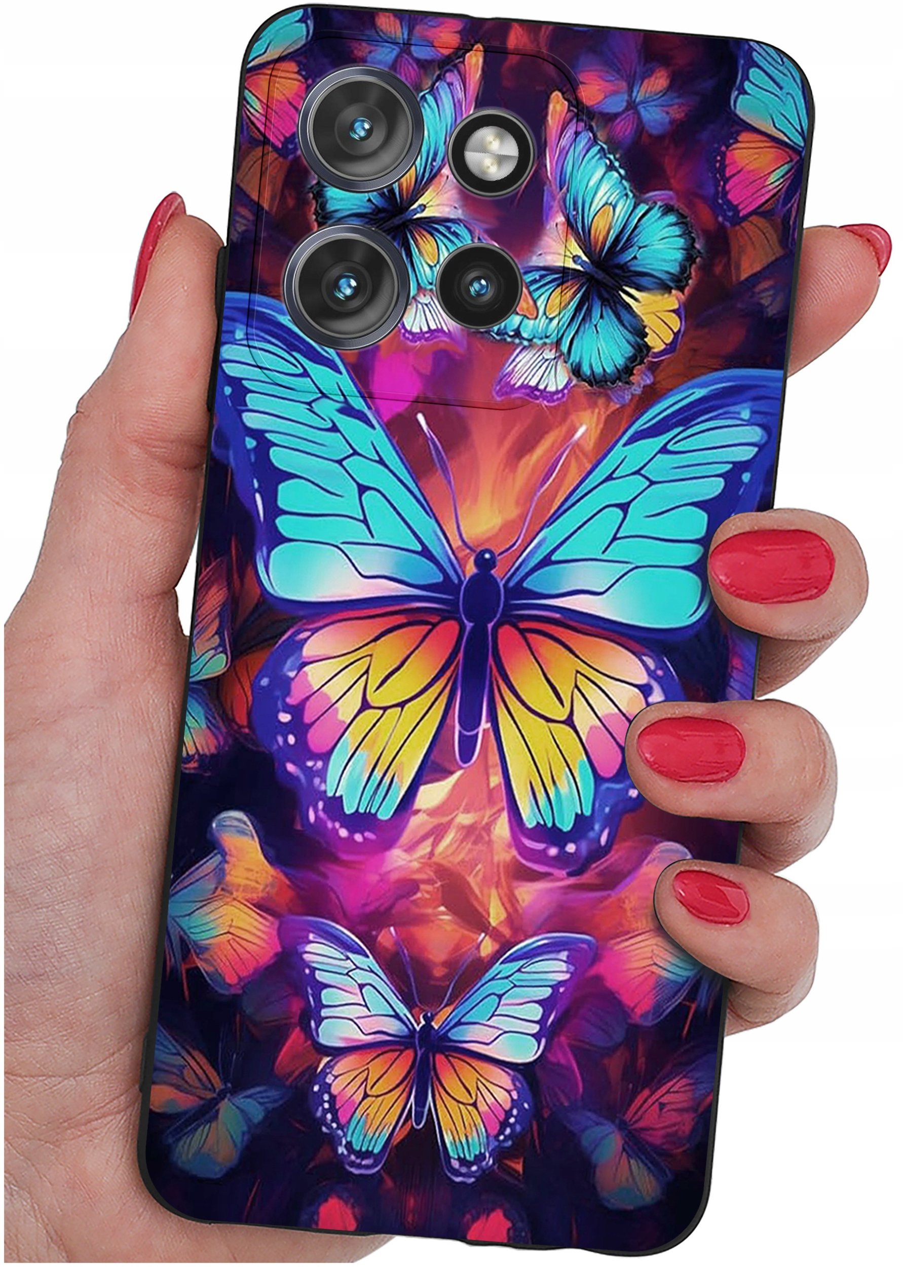 Etui do Motorola Moto EDGE 50 Neo WZORY |SILIKONOWE MATT CASE + SZKŁO 9H