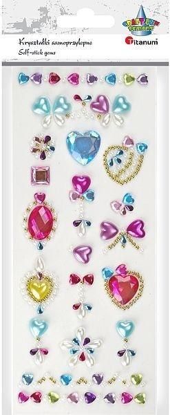 Titanum Kryształki samoprzylepne tatuaż/biżuteria mix