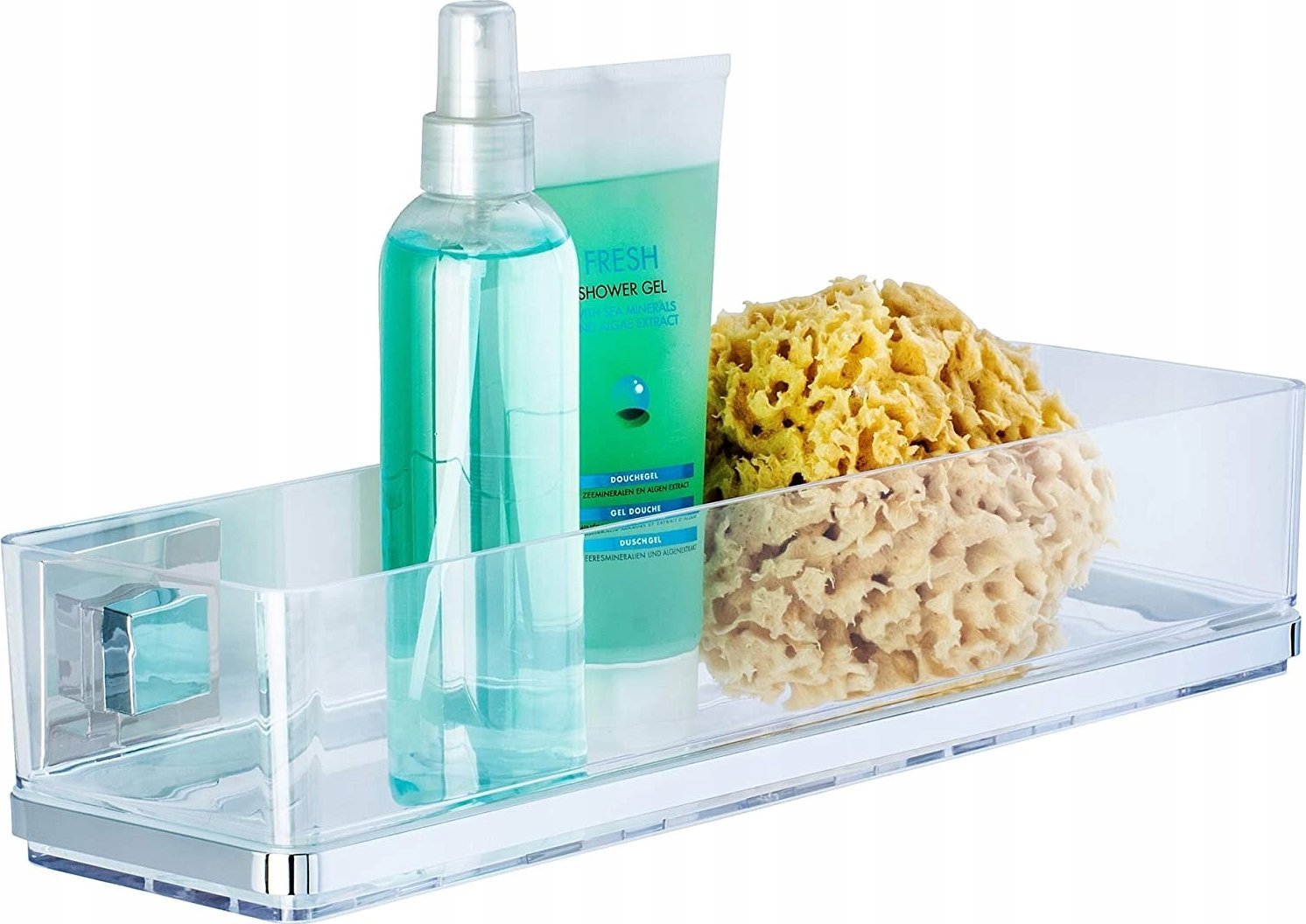 Wenko Prostokątna półka łazienkowa QUADRO, Vacuum-Loc, pod prysznic, WENKO