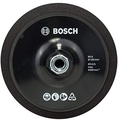 Bosch Bosch Rubber backing pad 150mm, sanding pad (black, for polishing machines)