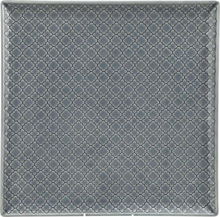 Lubiana Talerz płytki kwadratowy 30,5cm Marrakesz szaro-niebieski