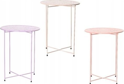 Kaemingk Stolik kawowy okrągły ogrodowy metalowy 62x46,5 cm