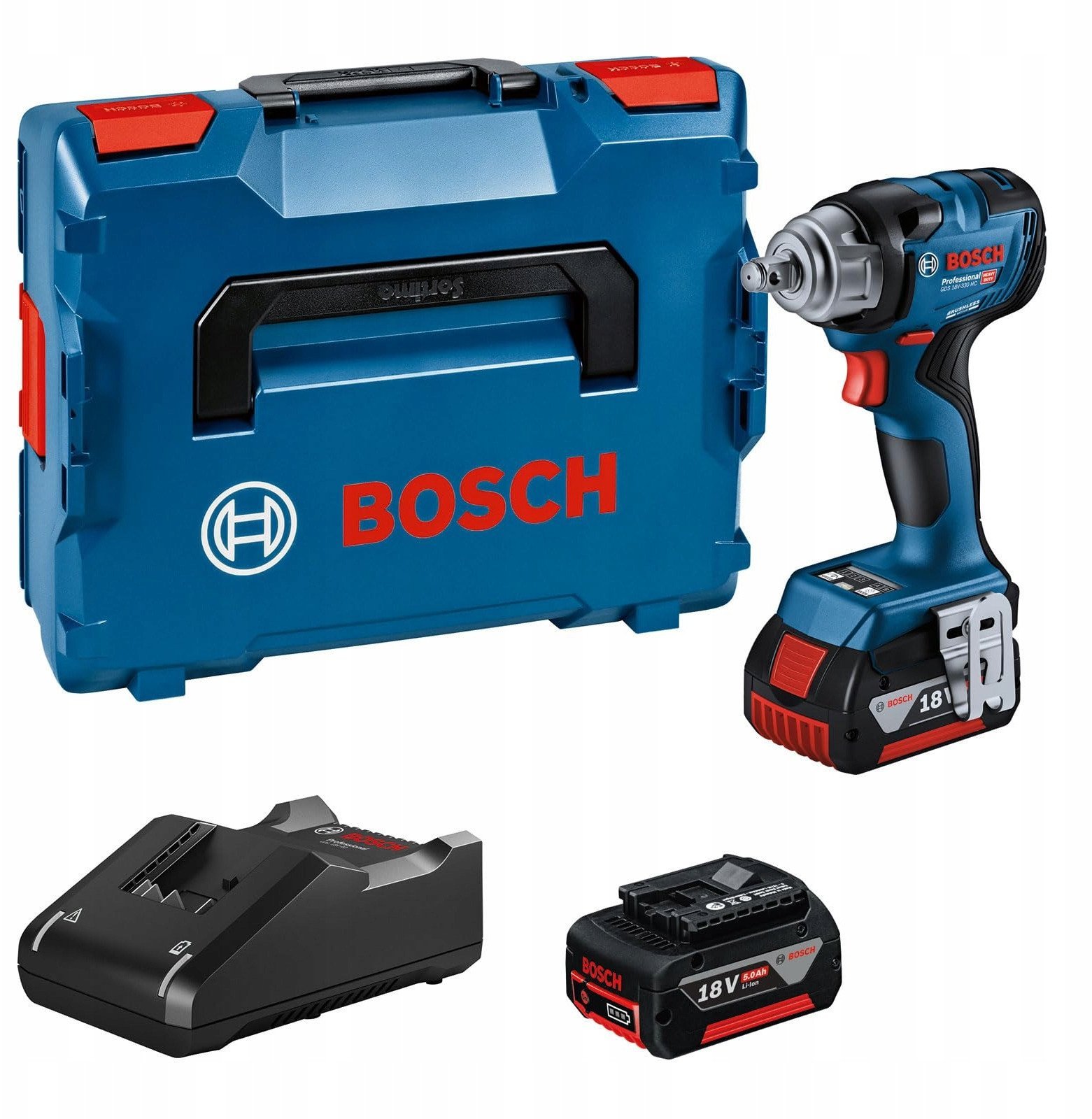 BOSCH KLUCZ UDAROWY 1/2" GDS 18V-330 HC 2x5,0Ah 330Nm LB