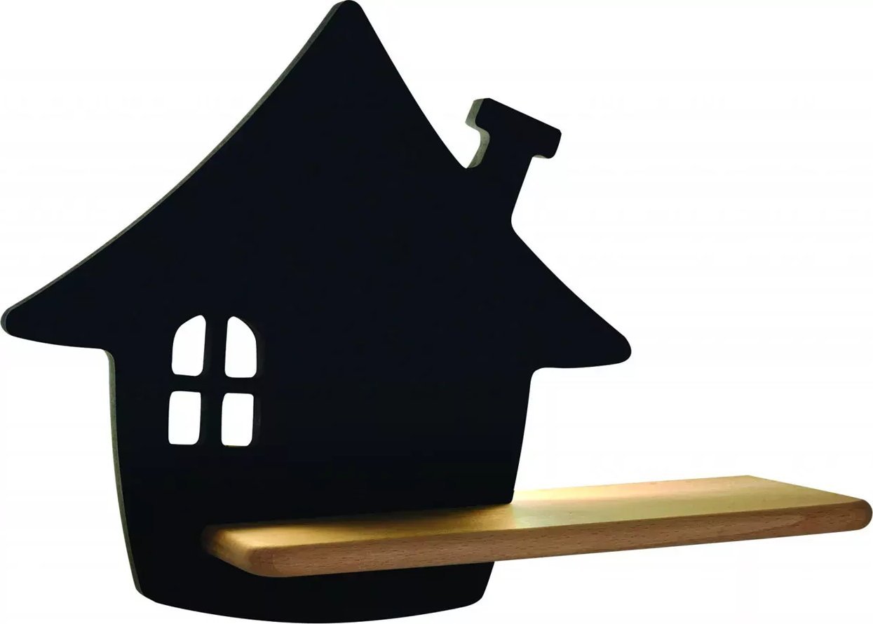 Lumes Czarny dziecięcy kinkiet wiszący z półką - K023-Pipi