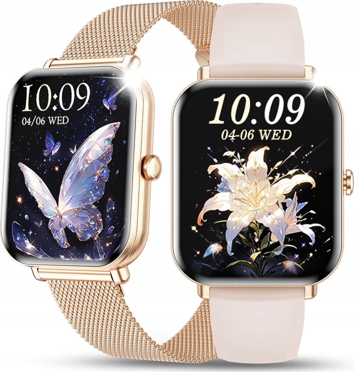 SMARTWATCH DAMSKI ZEGAREK PL MENU POWIADOMIENIA ROZMOWY SMART WATCH 2 PASKI