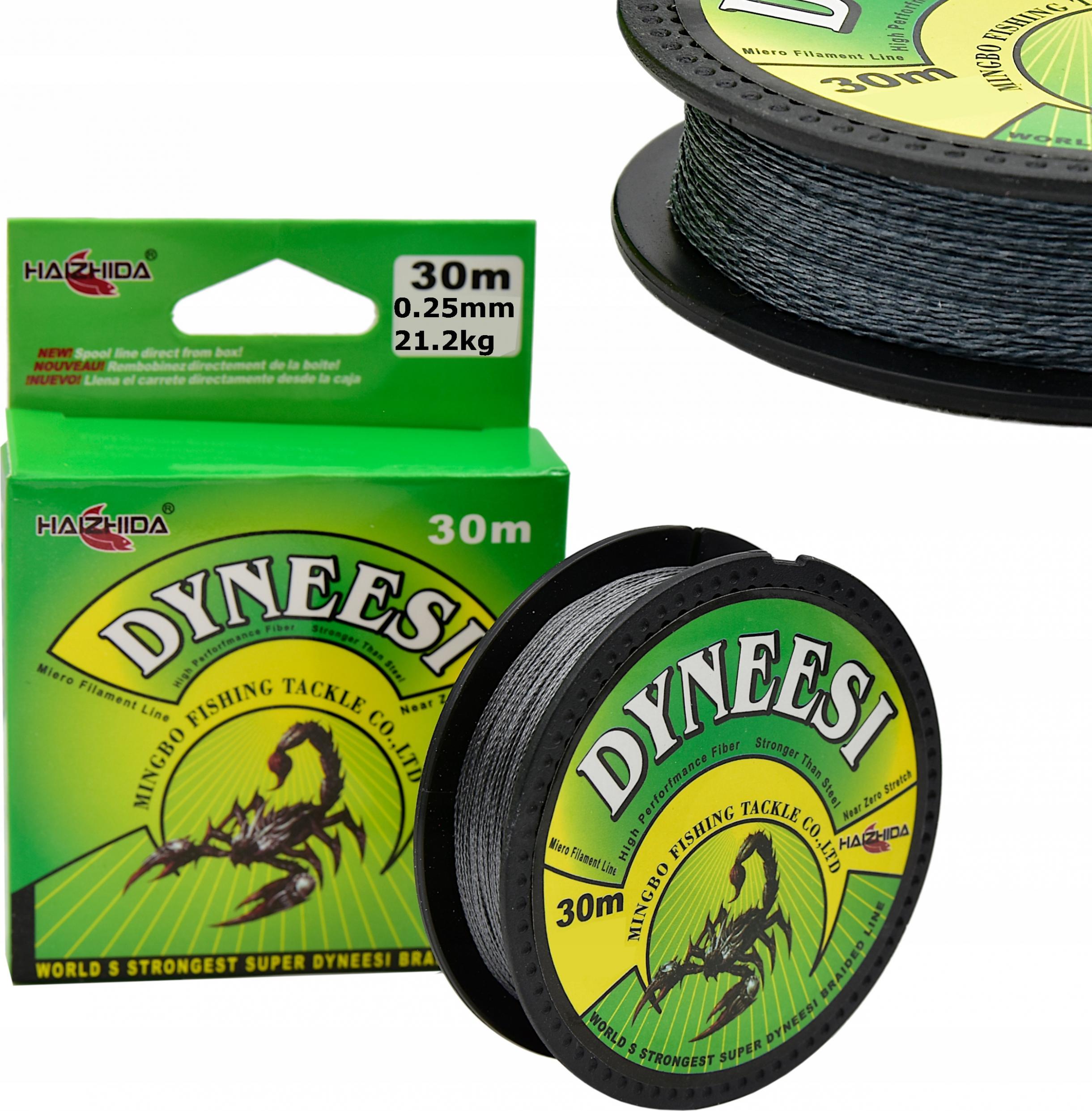 Haizhida Dyneesi Plecionka na Przypon 0,25 mm SZARY 30 m