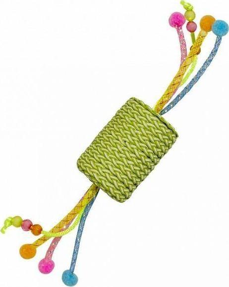 Duvo+ DUVO+ ZAB. KOT ROLKA ZE SZNURKAMI YELLOW 22x4,5x4,5cm 12092