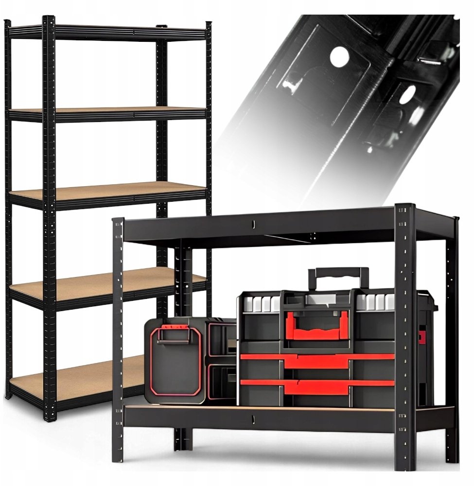 Hitbaits REGAŁ magazynowy czarny 180x90x40CM