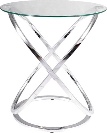 Signal Stolik kawowy EOS C 52x52 szklany/chrom