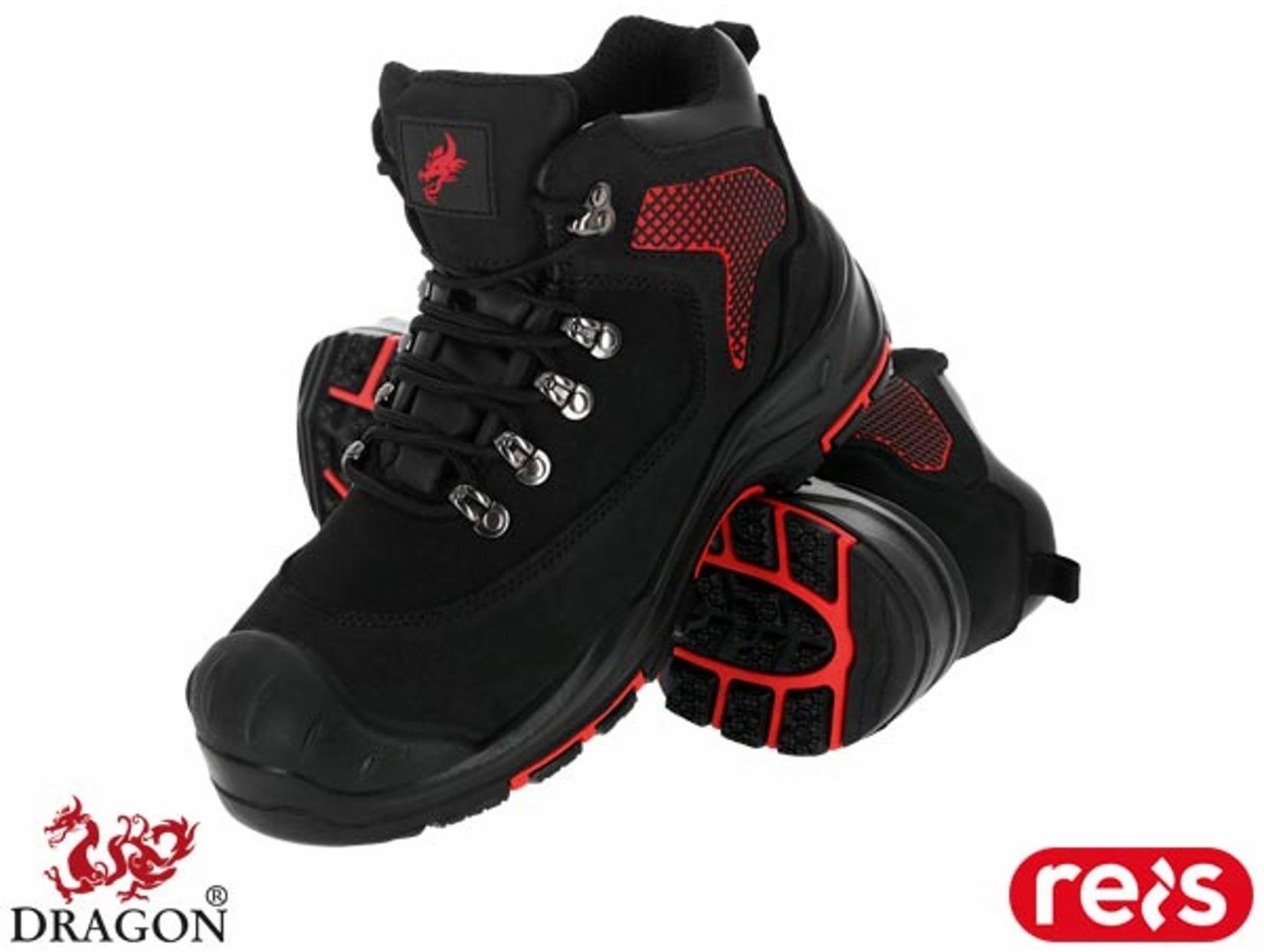 Trzewiki męskie bezpieczne skóra nubuk z TPU sznurowane podeszwa antypoślizgowa olejoodporna antyelektrostatyczna poliuretan guma podnosek wkładka gor