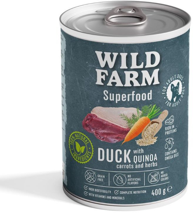 WILD FARM Superfood Duck 400g bezzbożowa karma dla psa