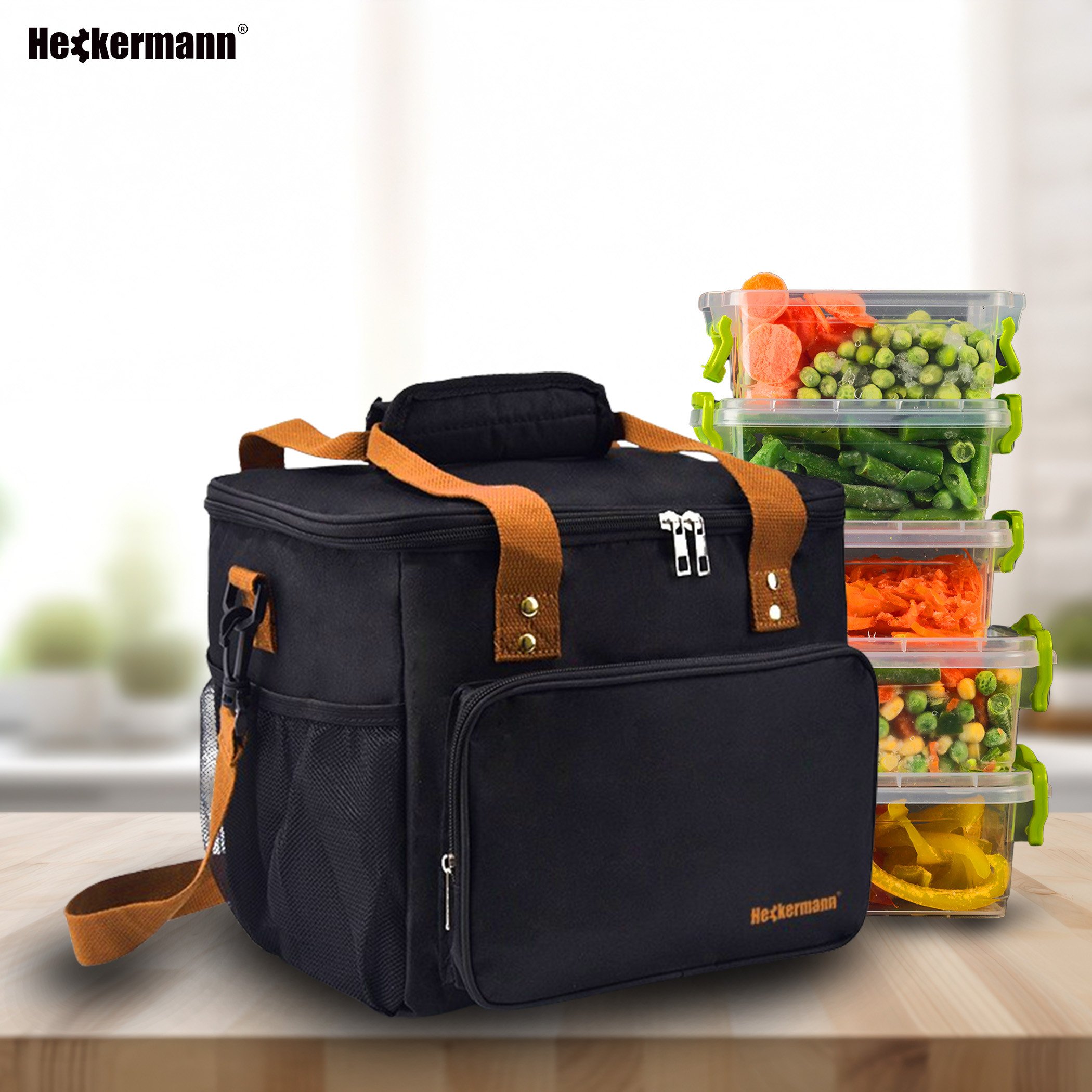 Torba termiczna Heckermann 20L Czarna na plażę turystyczna biwakowa