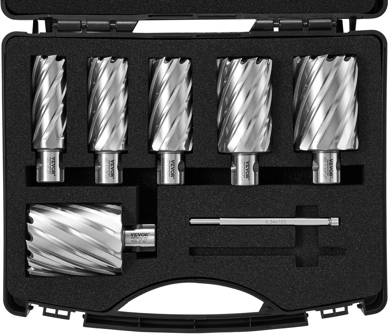 Frez stożkowy zestaw 6 szt. 12-27mm M2AL HSS 51mm do wiertła magnetycznego