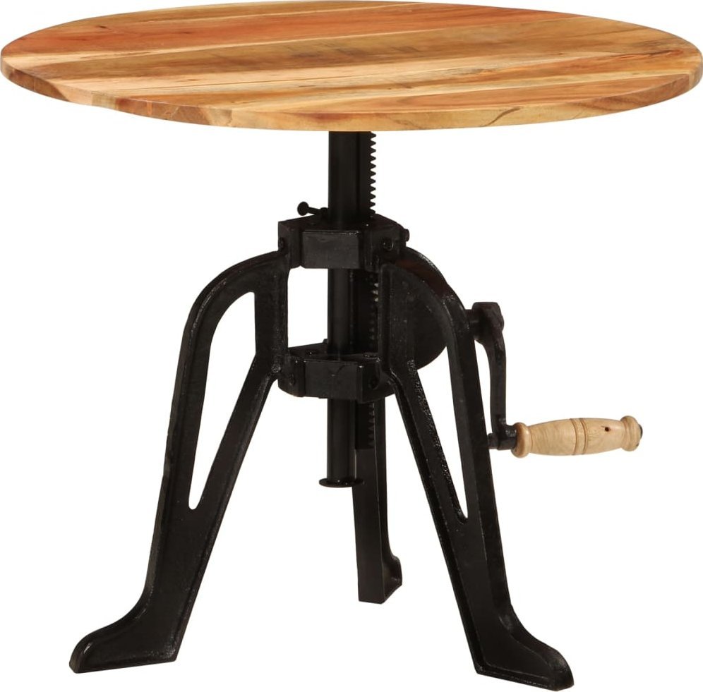 vidaXL STOLIK BOCZNY 60X(42-62) LITE DREWNO AKACJI I ŻELIWO