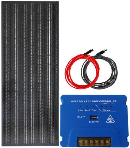 Zestaw solarny 100W 12V MPPT