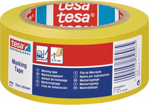 Tesa Taśma samoprzylepna ostrzegawcza 33m 50mm żółta H6076095
