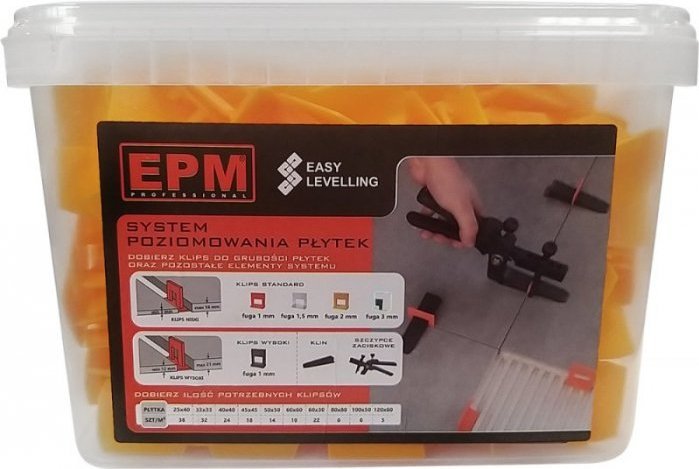 EPM SYSTEM UKŁADANIA PŁYTEK EASY LEVELING 200 KLIPSÓW 2MM (1 OP)
