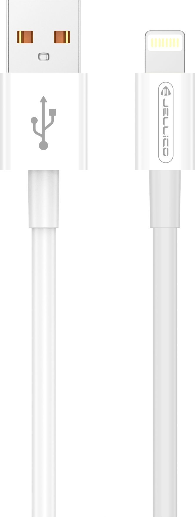 Kabel USB Jellico USB-A - Lightning 1 m Biały (6974929200831)