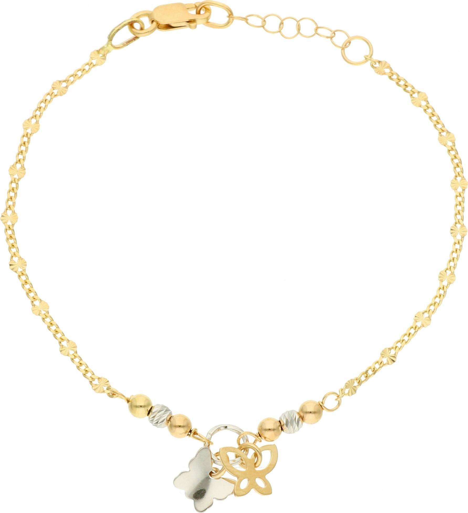 Rosanto Piękna złota bransoleta 18 cm 585 14k