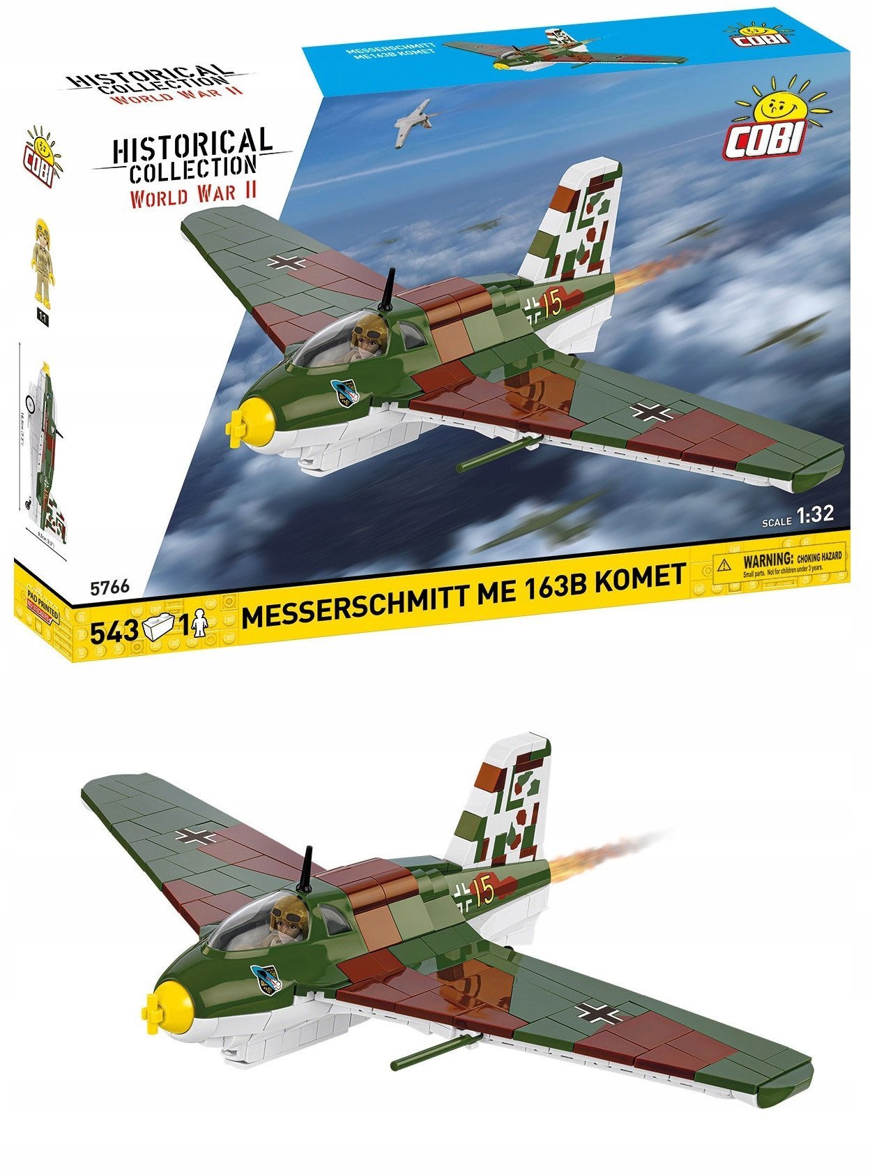 Klocki Messerschmitt Me 163B Komet 543 elementów