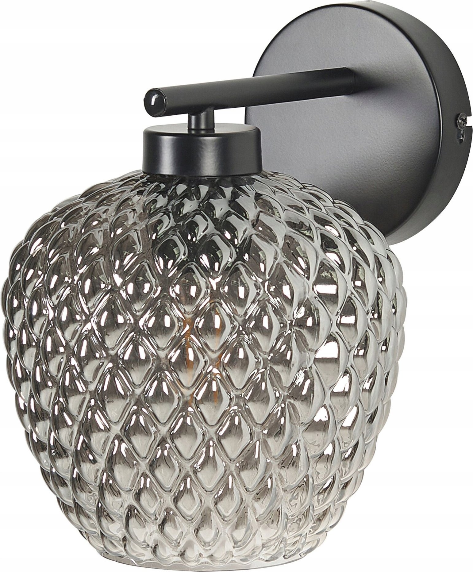 Kinkiet Beliani Lampa ścienna metalowa szara SHERRY