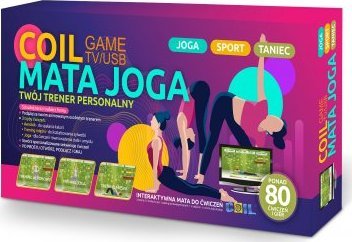 Coil Coil mata sport joga muzyczna podwójna gra taneczna dla dzieci wifi 32bit 7w1 tv różowa