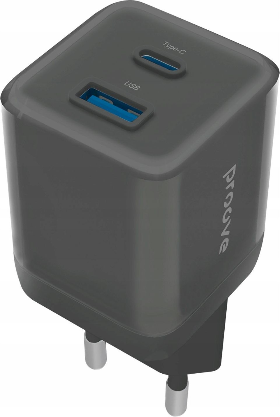 Inteligentne Gniazdko Sieciowe Wtyczka 30W USB-A + USB-C QC3.0 PD3.0 PROOVE / WCPU30111201 / Czarny