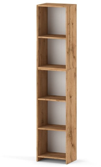 Regał Na Książki Nowoczesny 40cm Pella Szafka Salon Półka Biuro Dąb Wotan